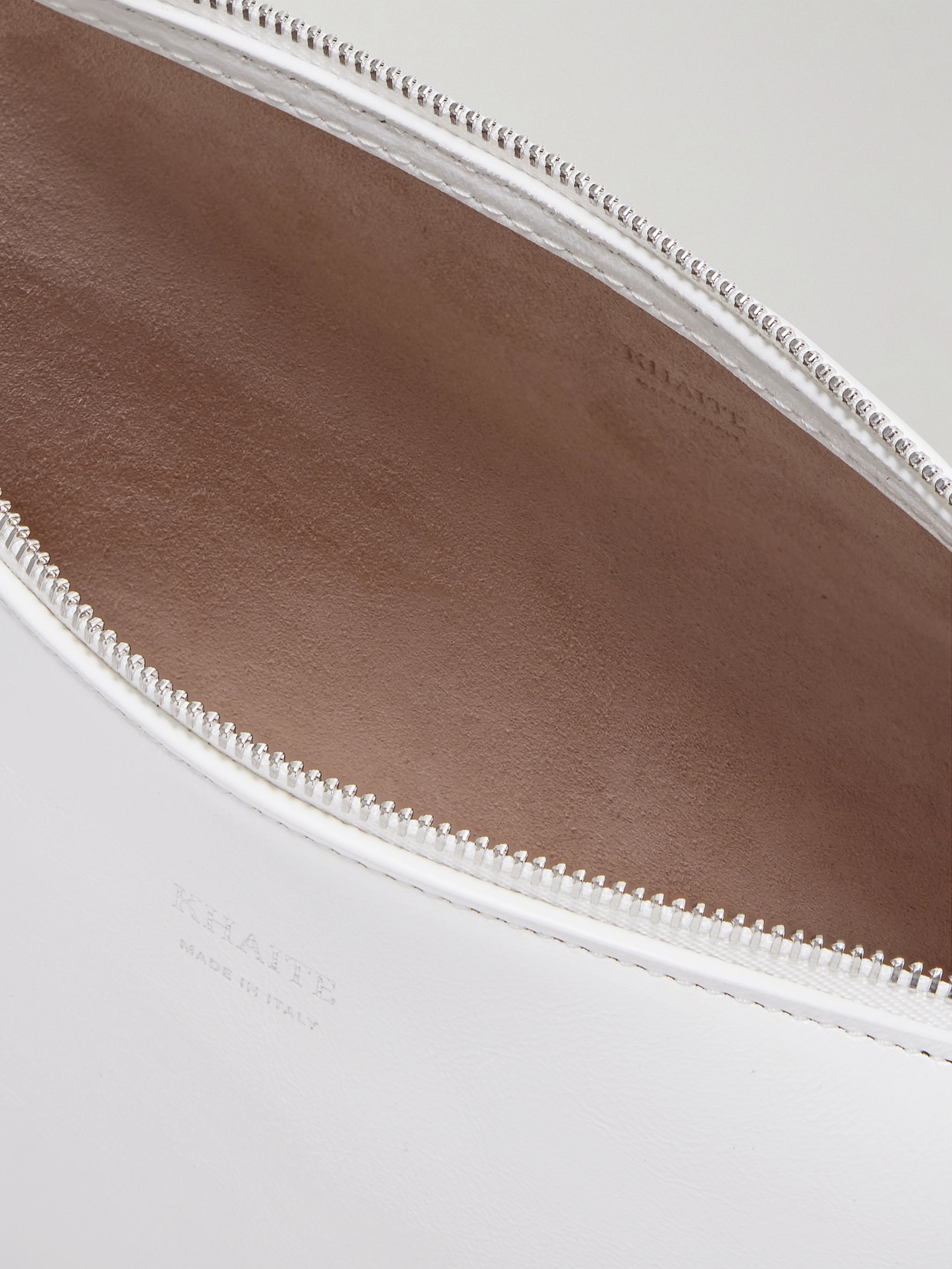 Khaite Lina Medium Leather Shoulder Bag In White