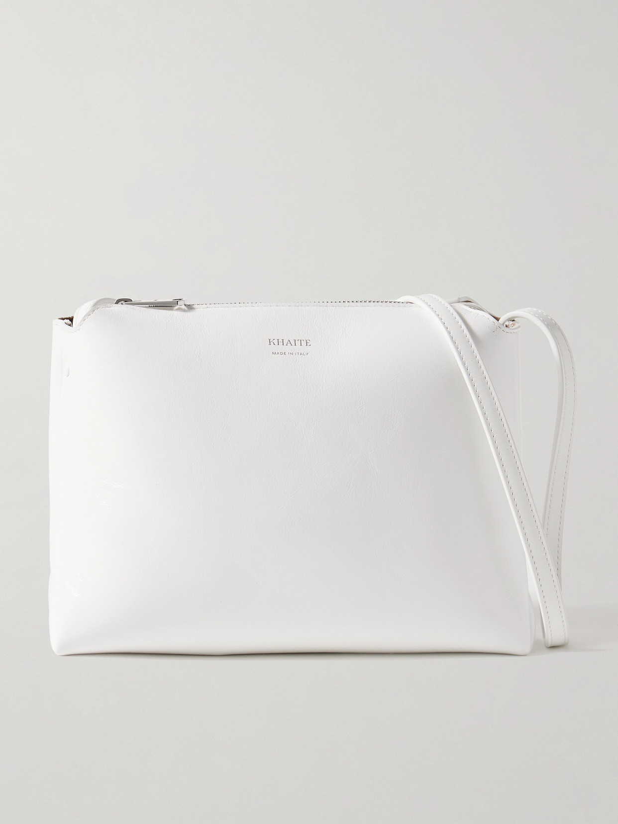 Khaite Lina Medium Leather Shoulder Bag In White