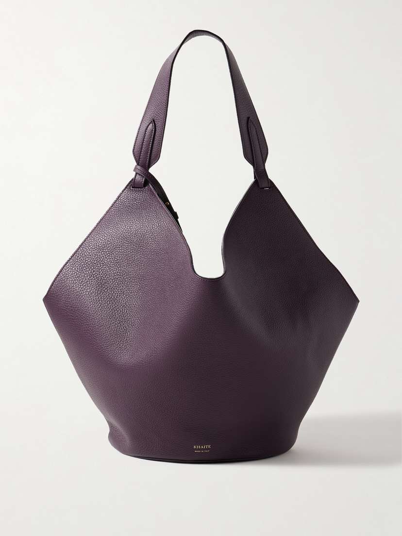 Khaite Lotus Medium Textured-leather Tote