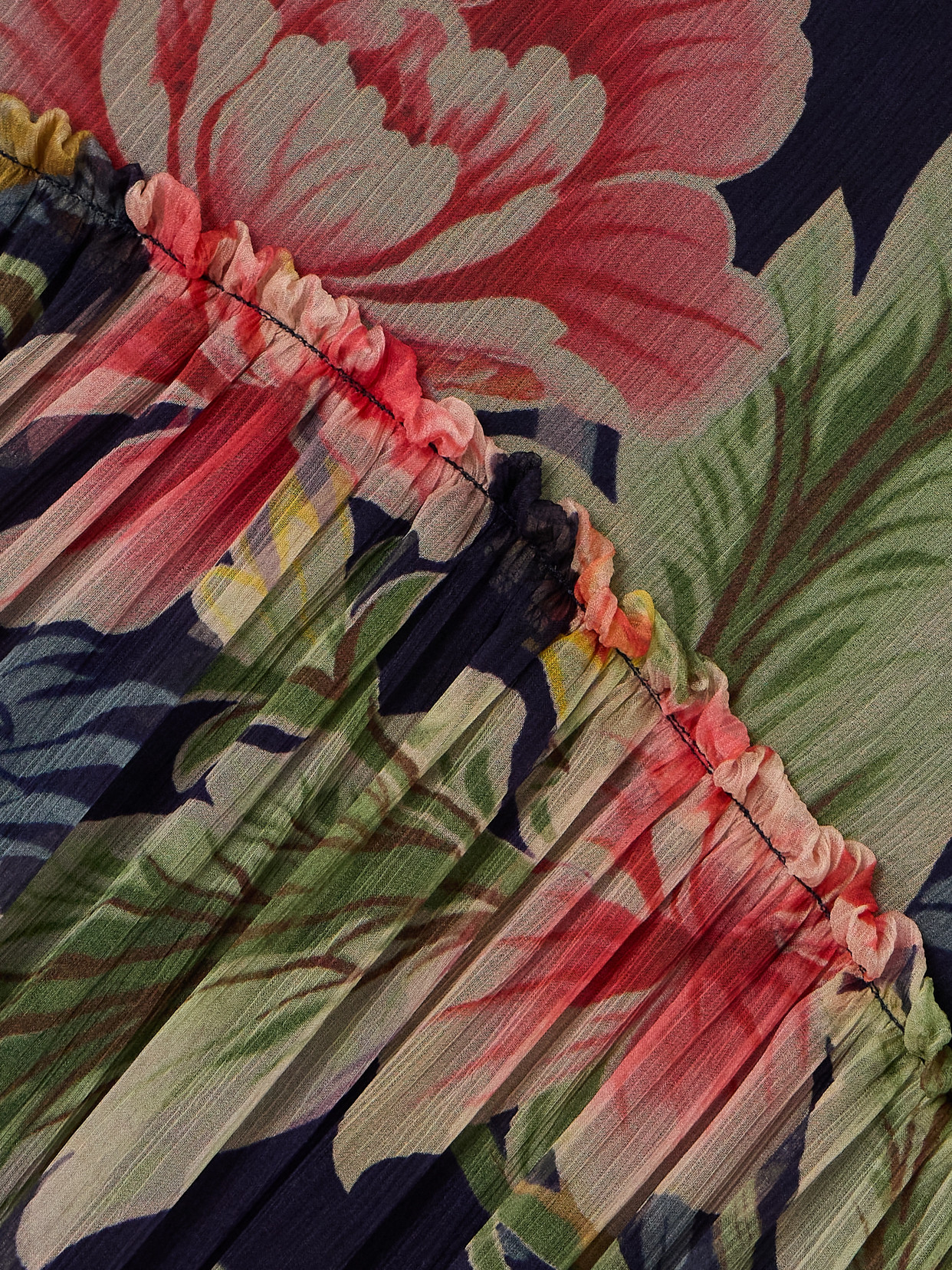 Etro Tiered Gathered Floral-print Silk-crepon Maxi Skirt In Multi