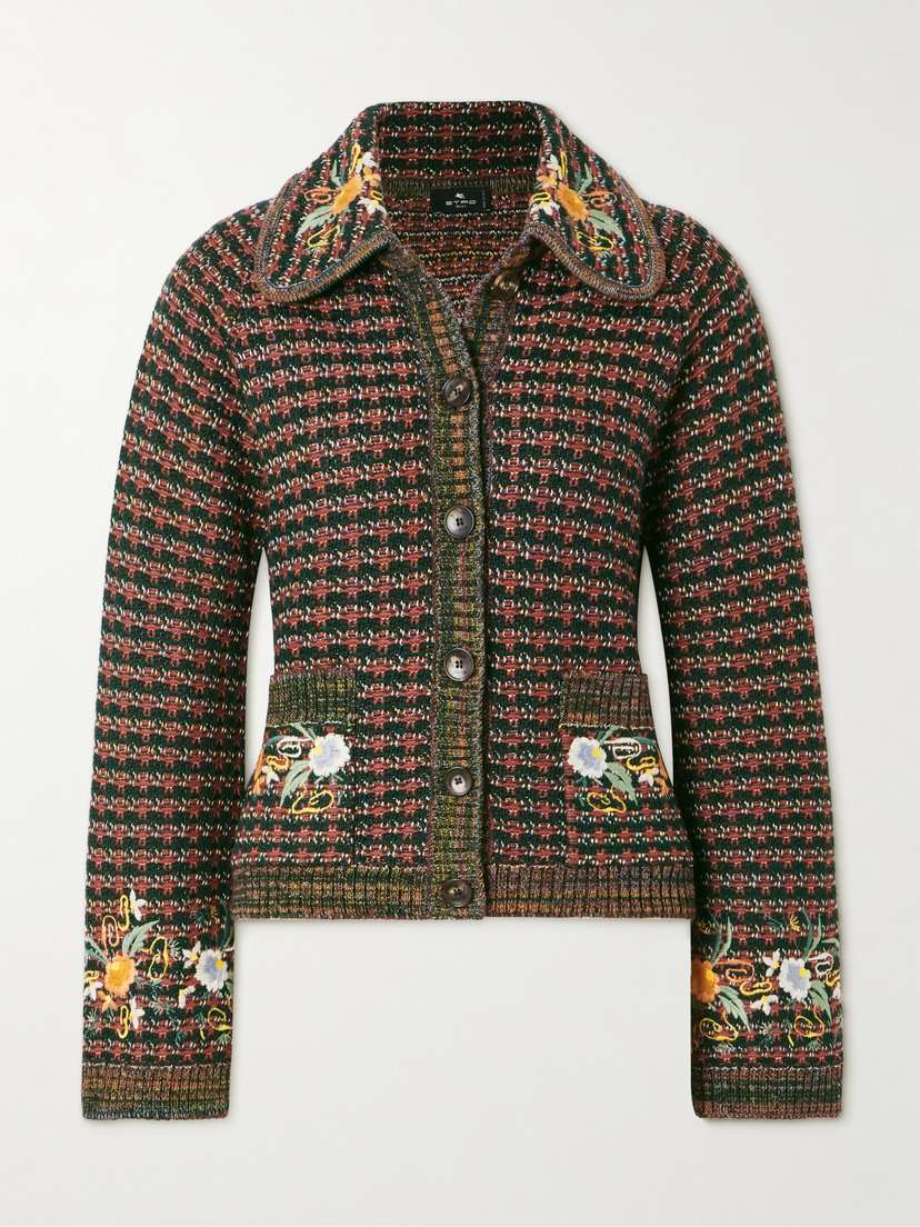 Etro Floral-embroidered Knitted Jacket