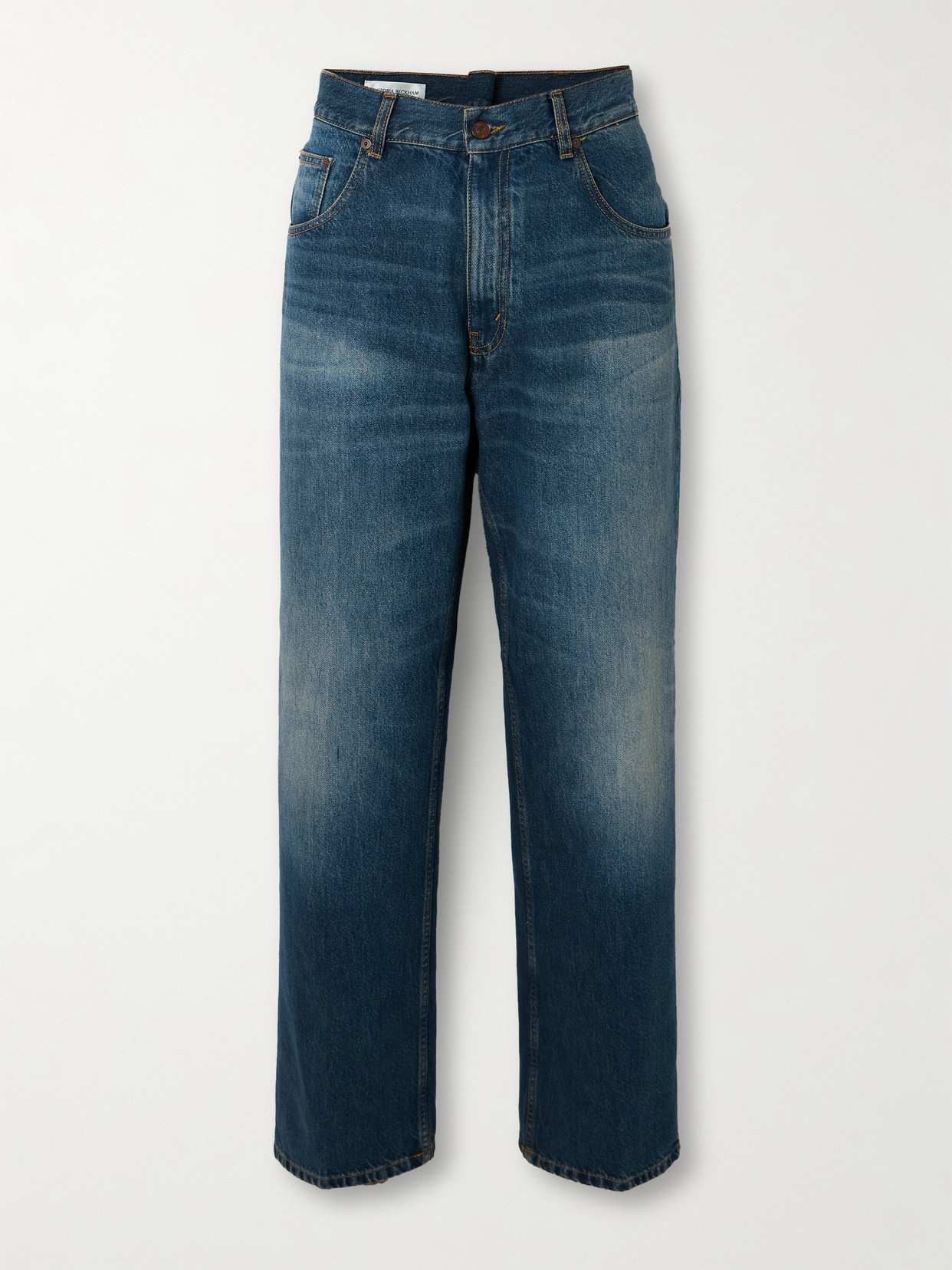 Victoria Beckham Cropped Boyfriend Jeans In Blue