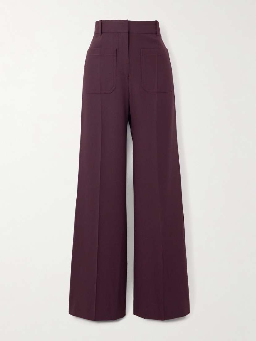 Victoria Beckham Alina Twill Flared Pants