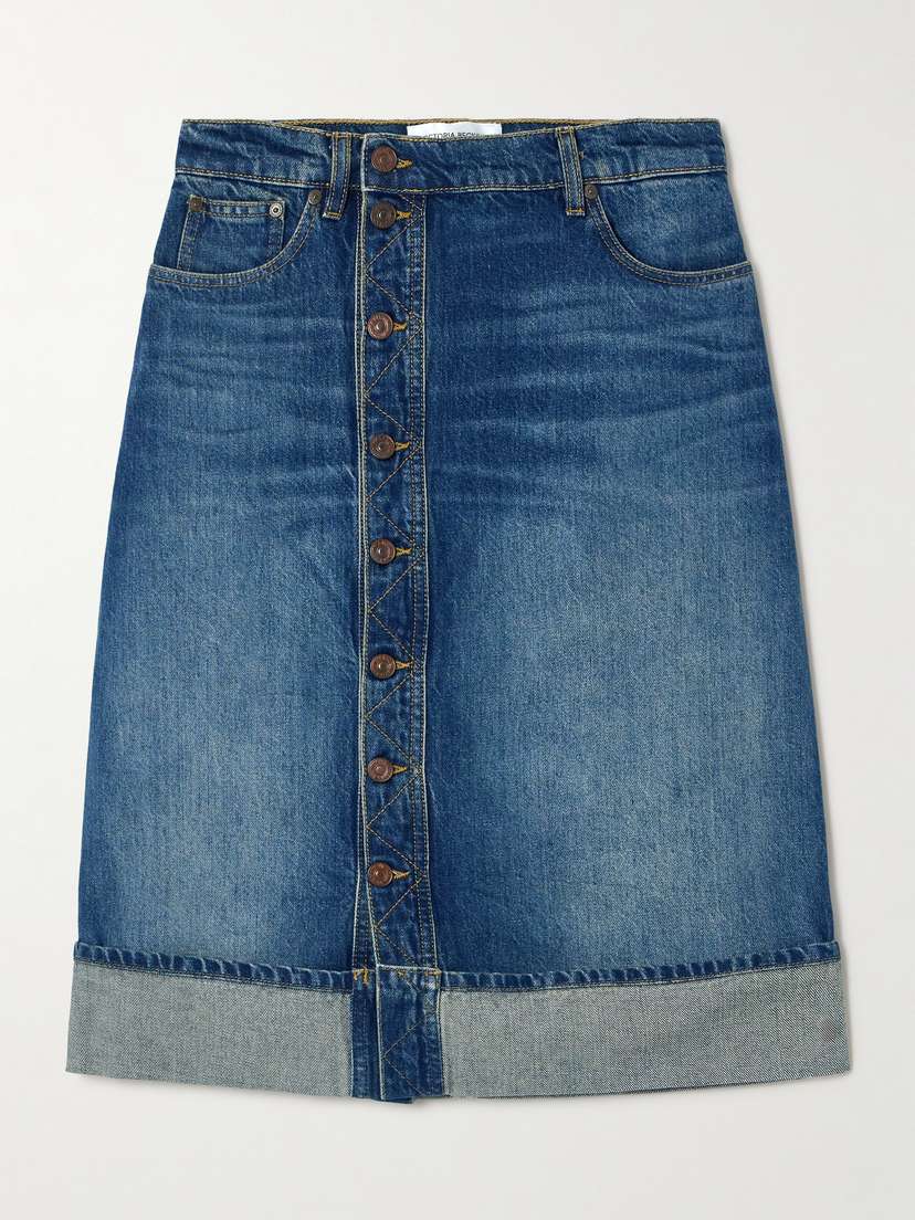 Victoria Beckham Denim Midi Skirt