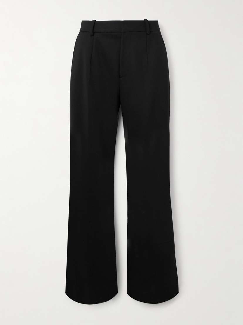 Victoria Beckham Cropped Crepe Flared Pants