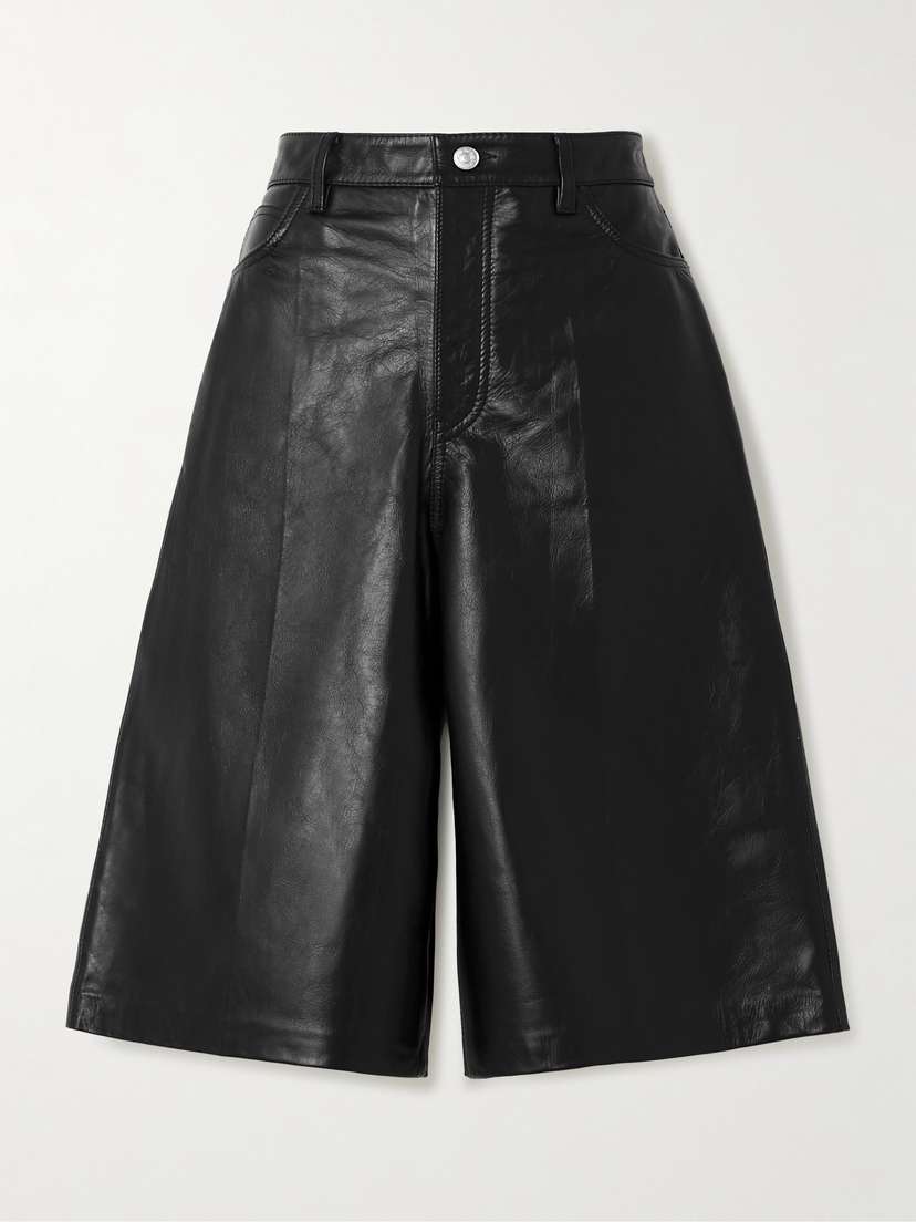 Victoria Beckham Leather Shorts - UK 14