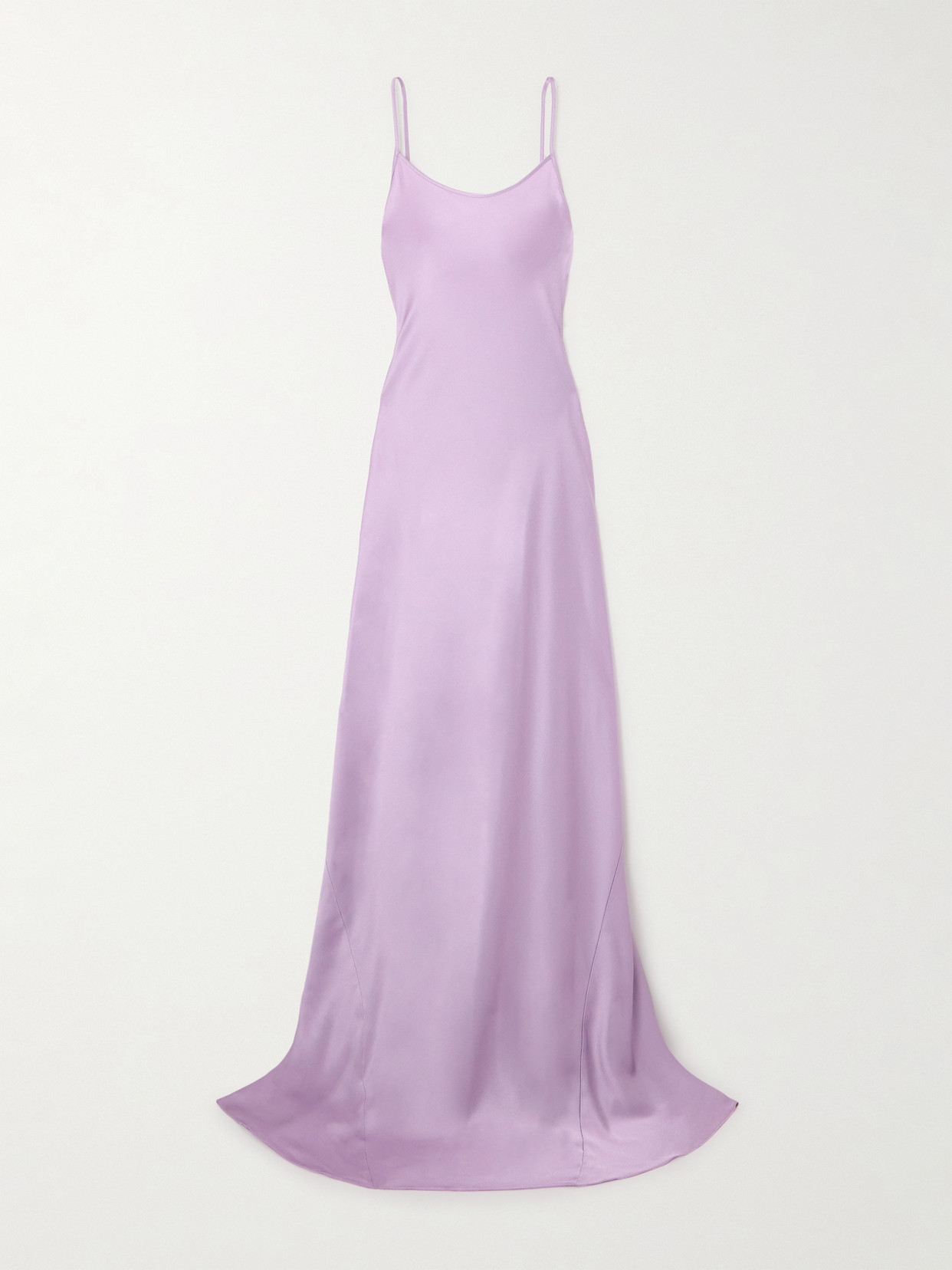 Victoria Beckham - Cami Open-back Satin Maxi Dress - Purple