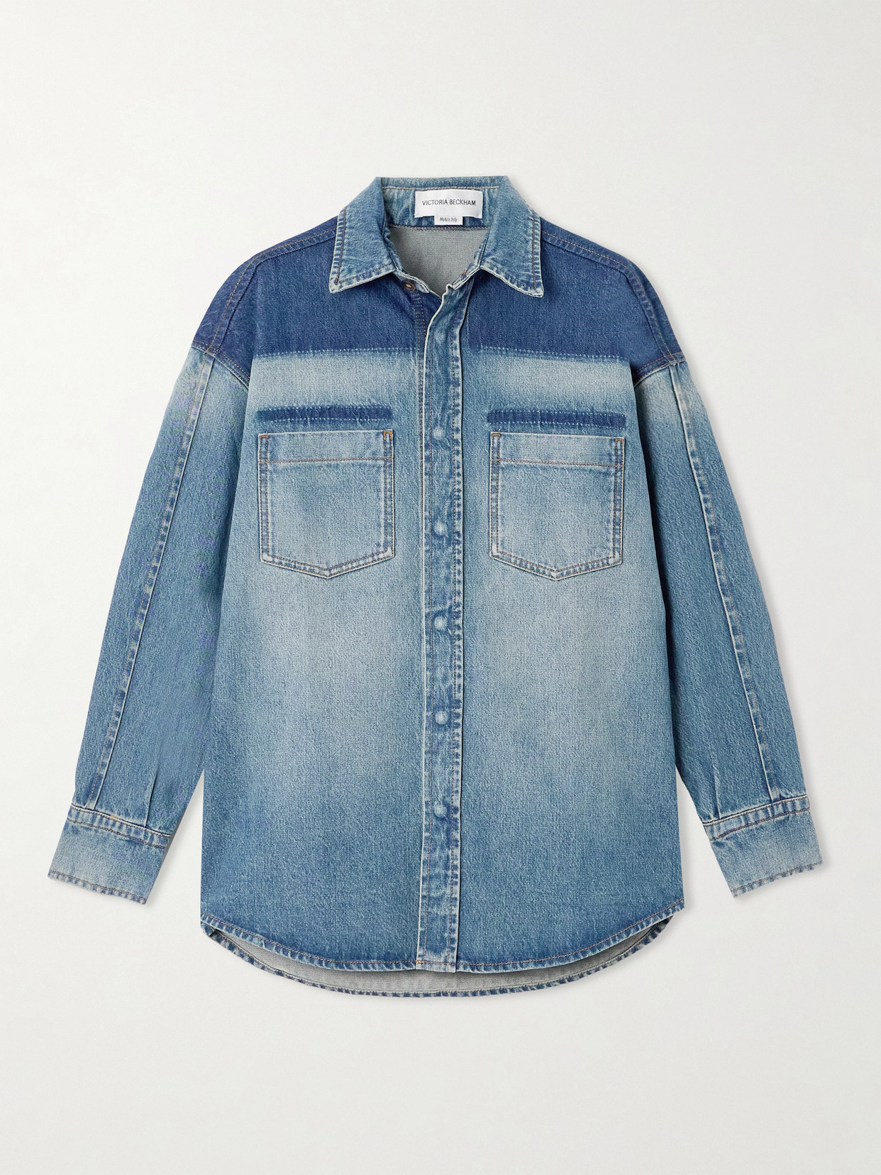 Victoria Beckham - Oversized Denim Shirt - Blue