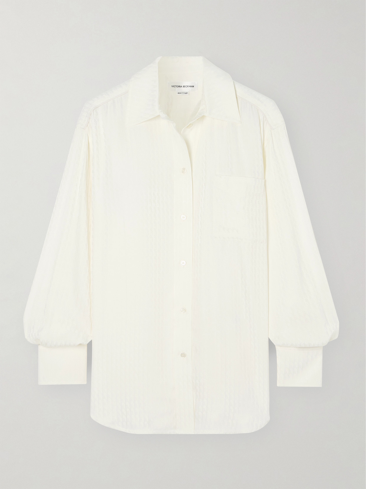 Victoria Beckham - Satin-jacquard Shirt - White
