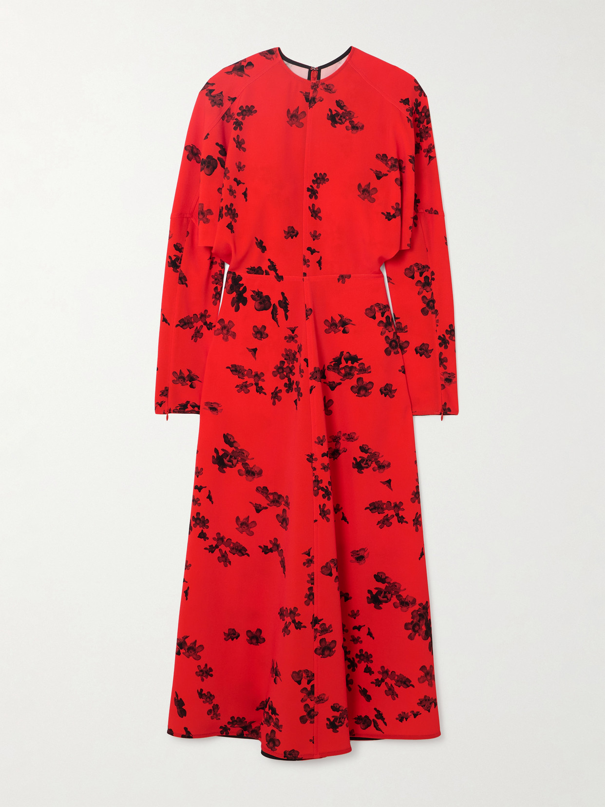 Victoria Beckham - Floral-print Crepe Midi Dress - Red