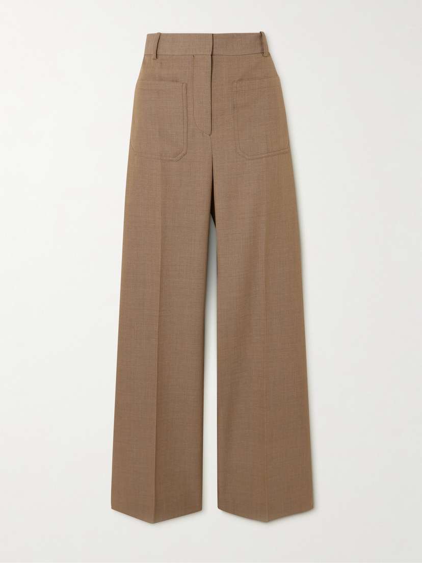 Victoria Beckham Alina Wool Wide-leg Pants