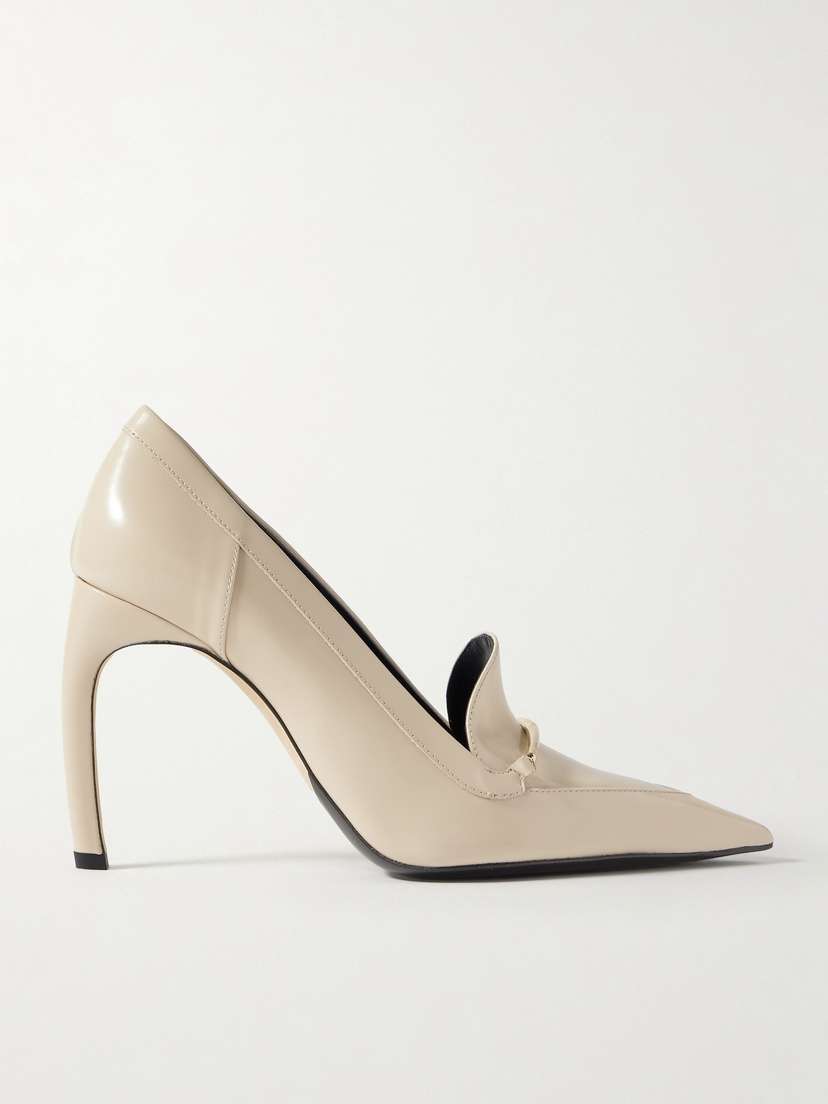 Victoria Beckham Embellished Glossed-leather Pumps