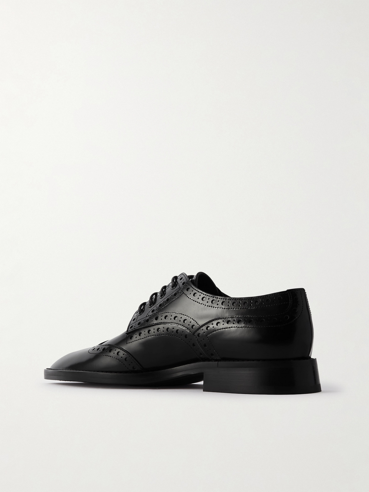 Victoria Beckham Leather Brogues In Black