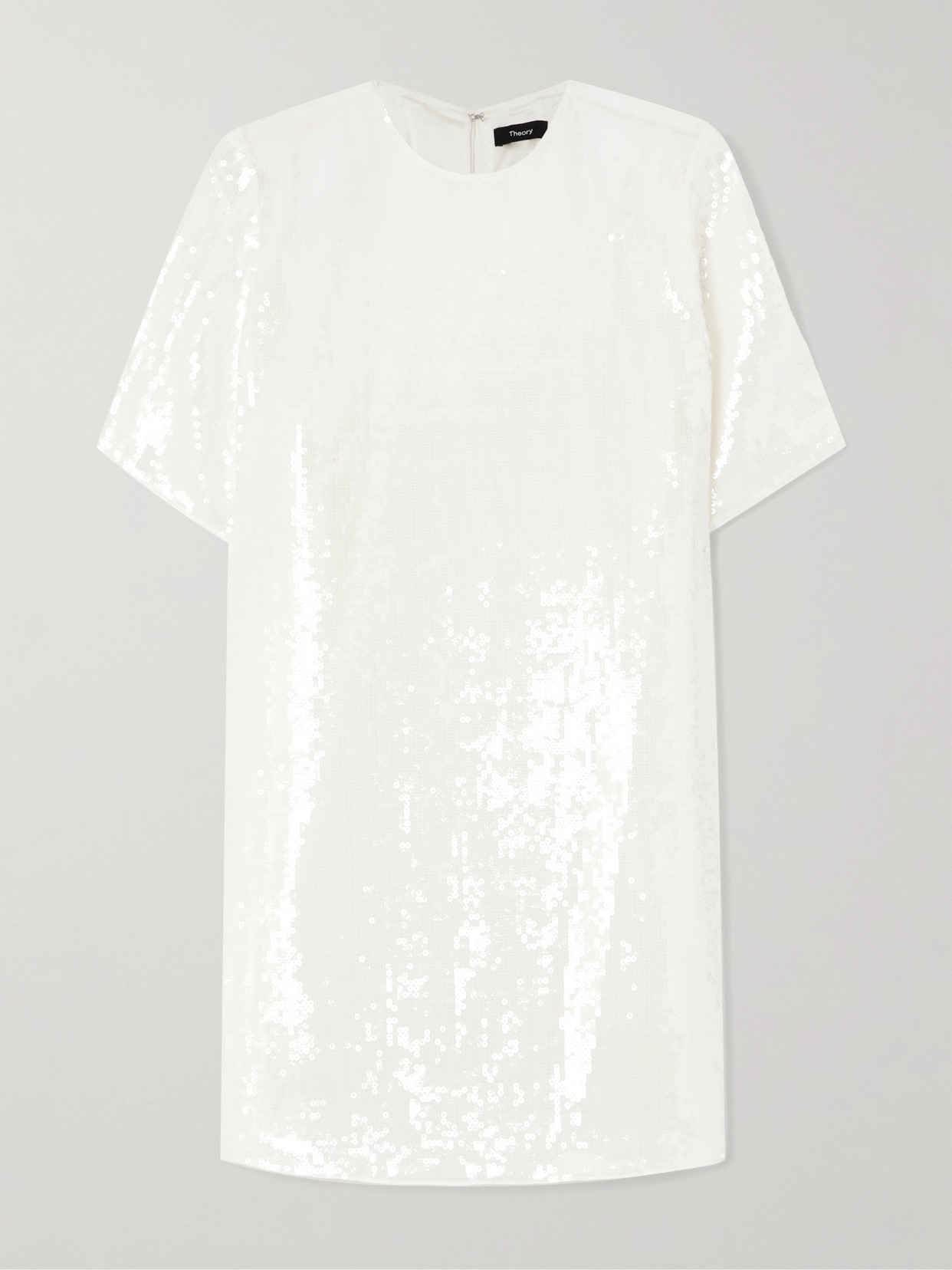 Theory - Sequined Recycled-crepe Mini Dress - White