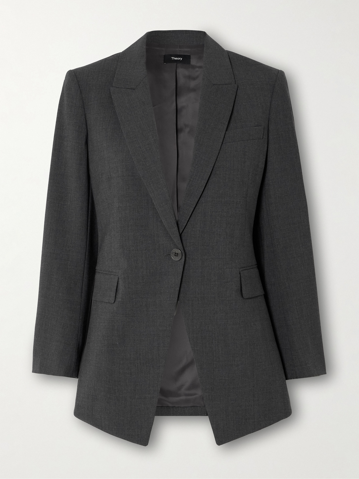 Theory - Etiennette Wool-blend Blazer - Gray