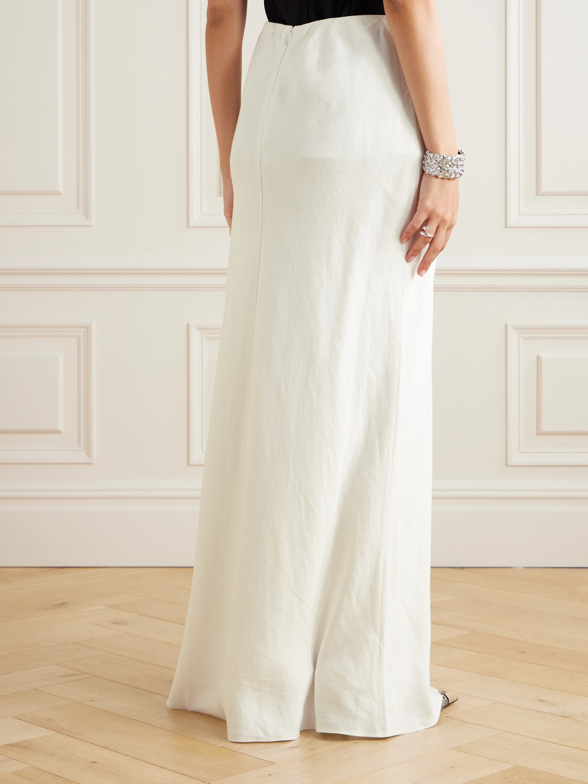 Theory Linen-blend twill maxi skirt