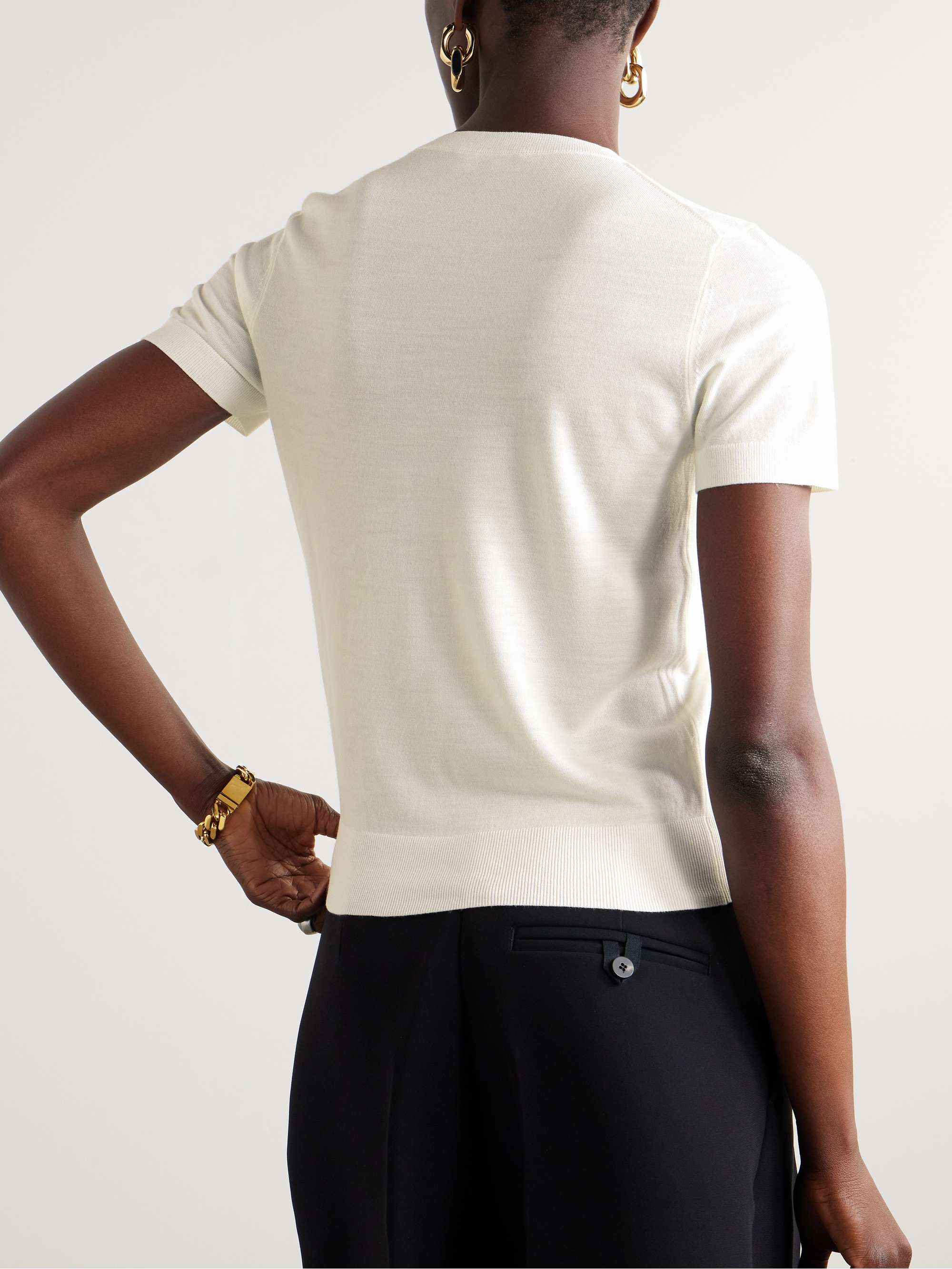 THEORY Wool-blend T-shirt