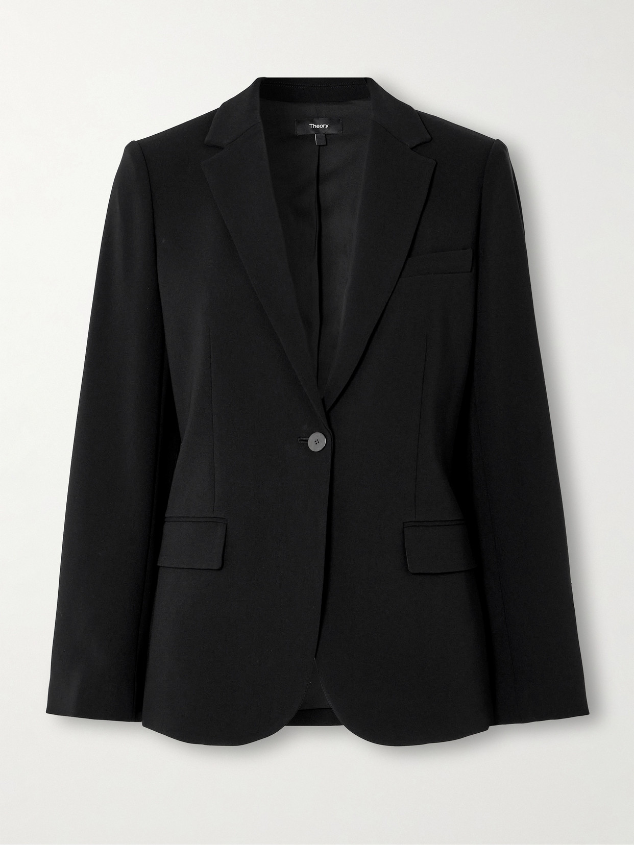 Theory Crepe Blazer In Black