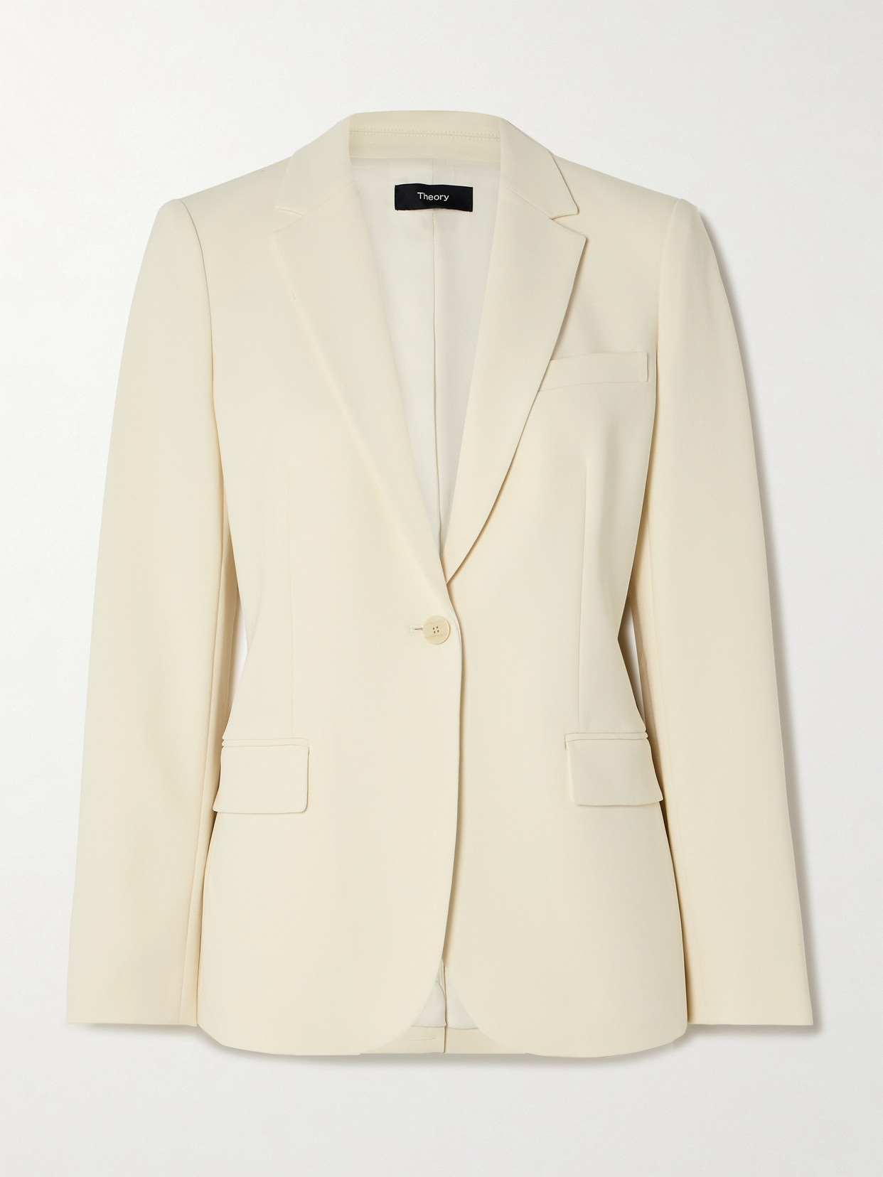 Theory Crepe Blazer In Neutral