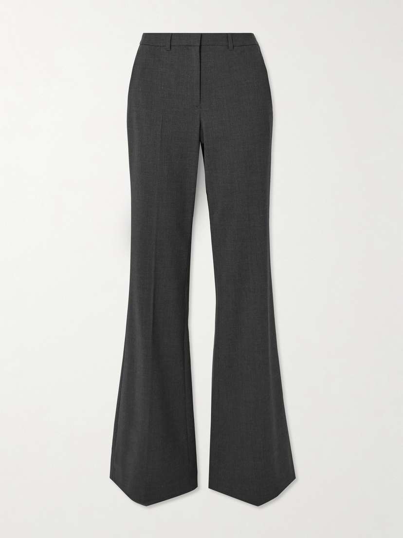 Theory Demitria 4 Stretch-wool Flared Pants