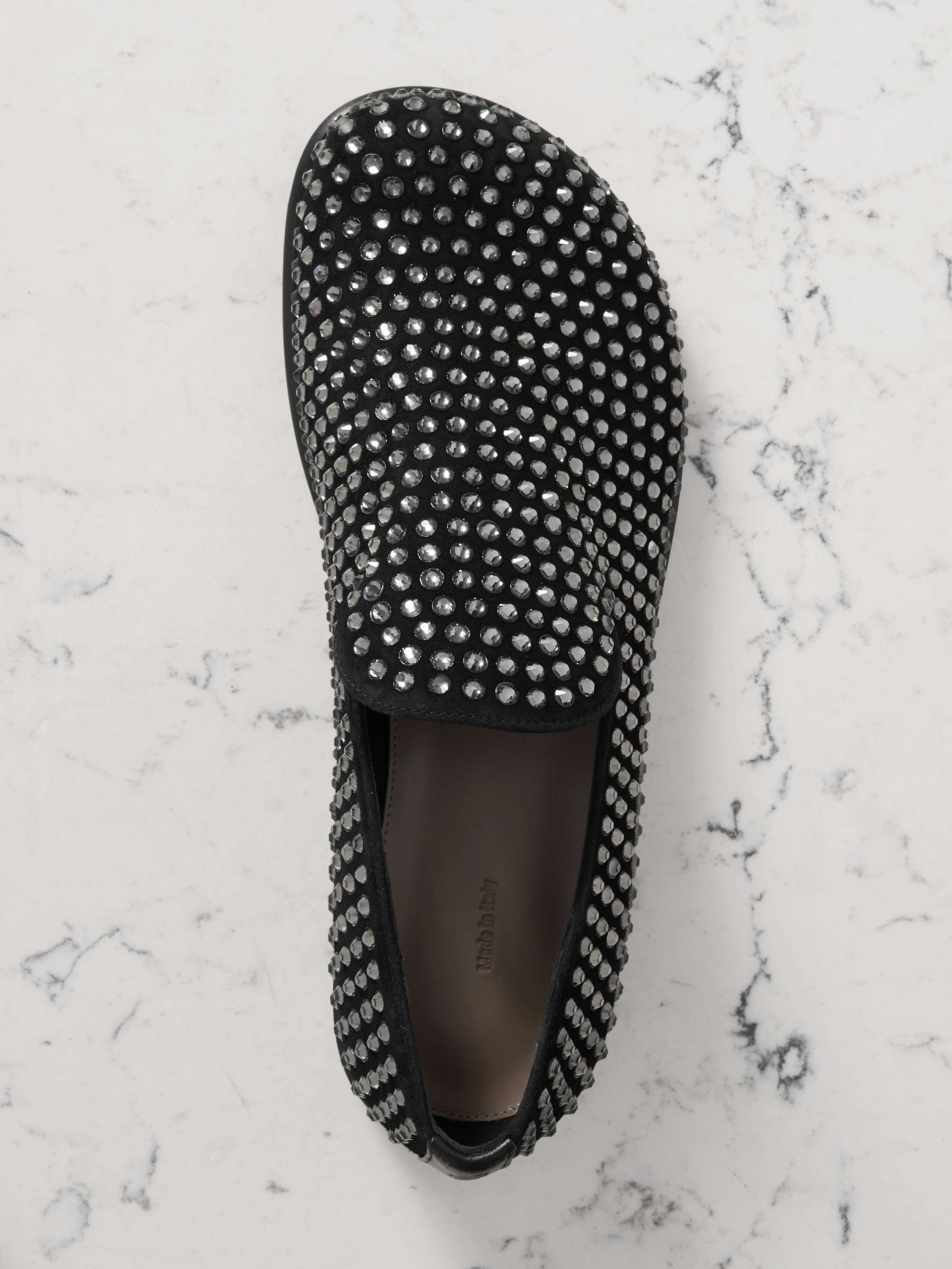 JW ANDERSON Crystal-embellished suede loafers | NET-A-PORTER JW ANDERSON Crystal-embellished suede loafers | NET-A-PORTER