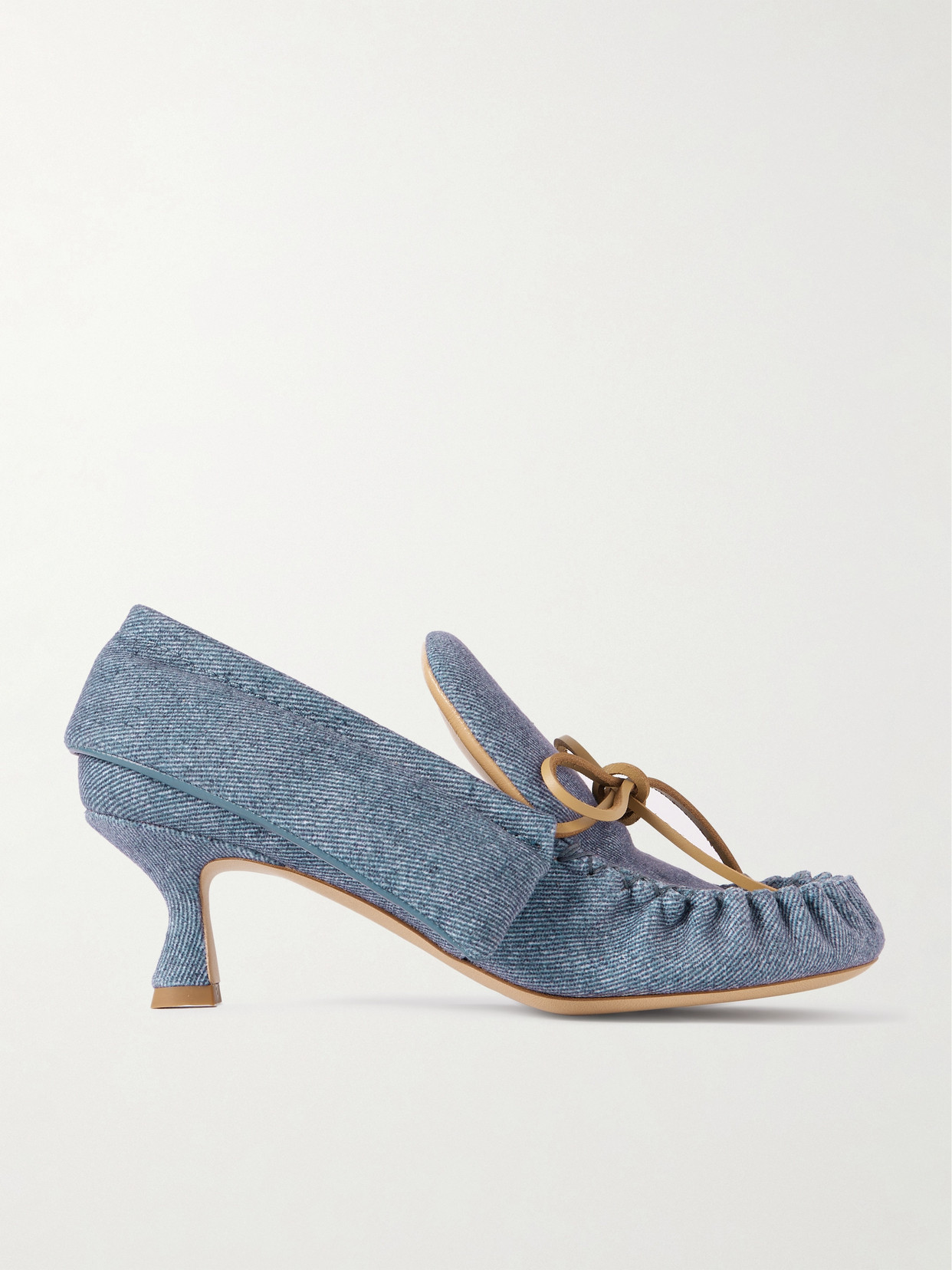 JW Anderson - Babush Bow-detailed Denim Pumps - Blue