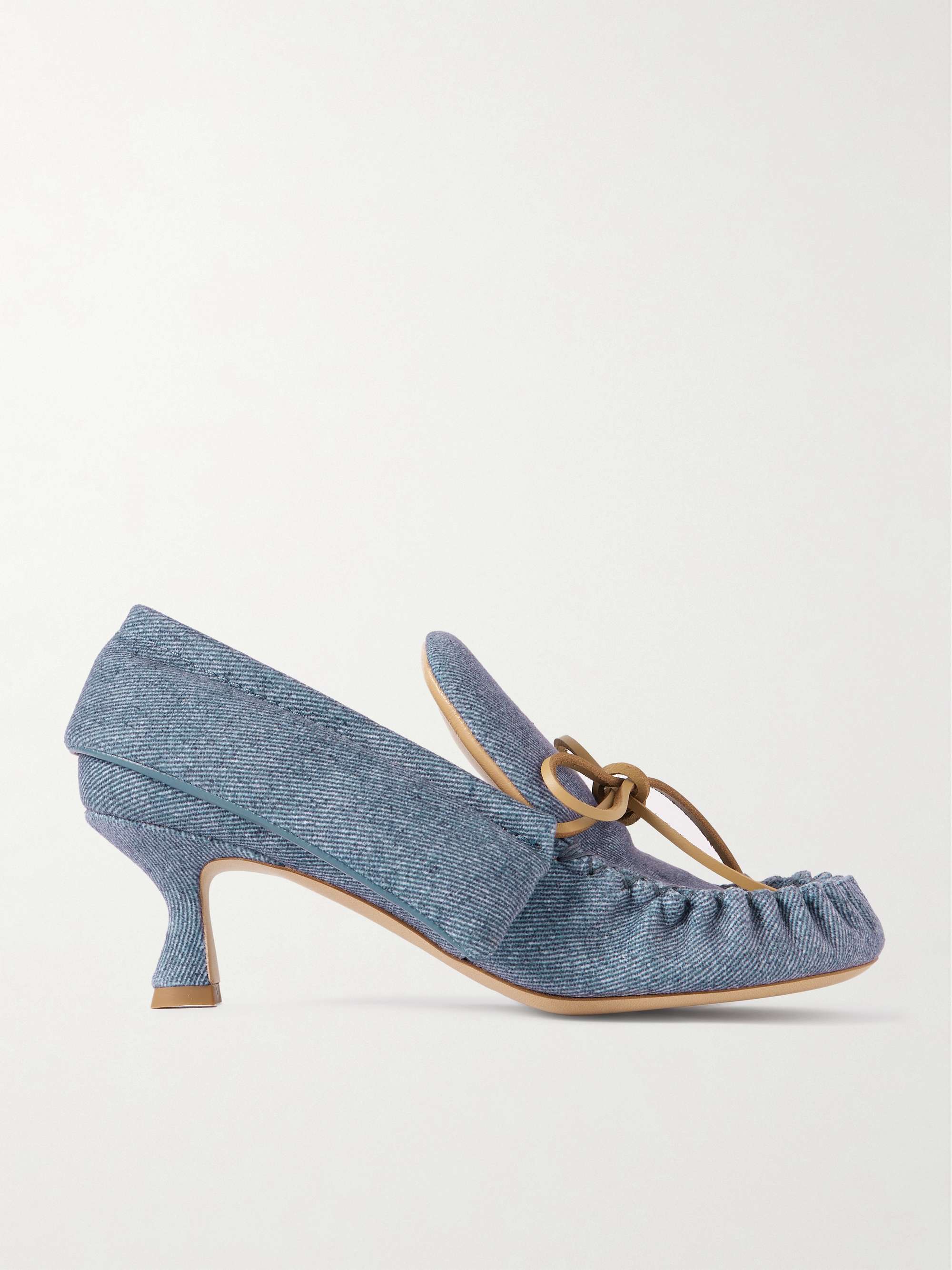 Denim heels pumps top