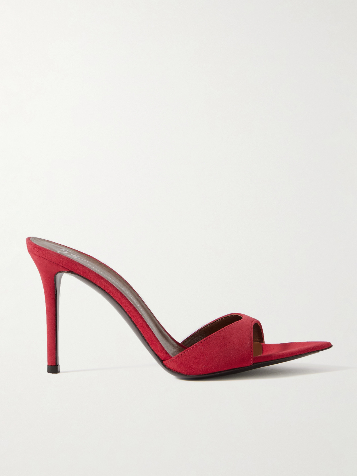 Giuseppe Zanotti Intrigo Suede Mules In Red