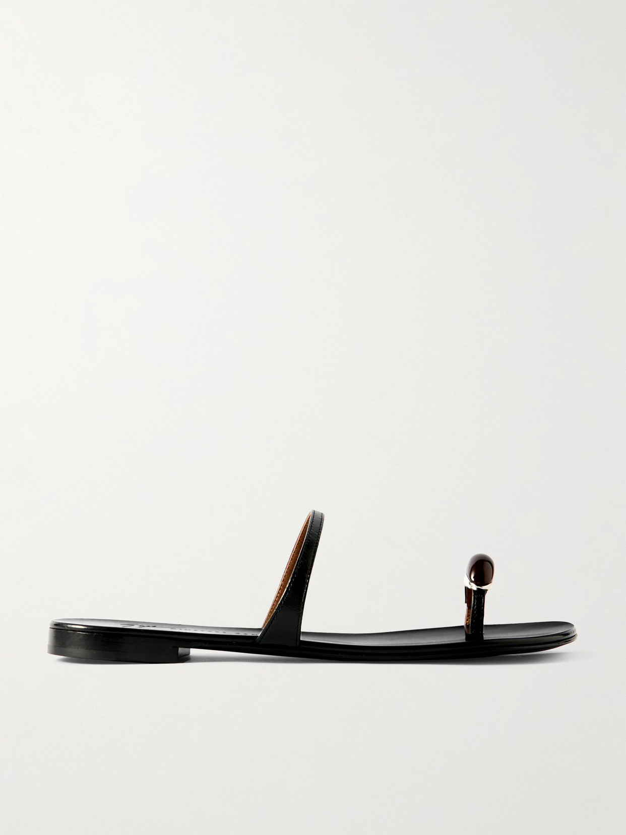 Giuseppe Zanotti - Ganass Embellished Leather Sandals - Black