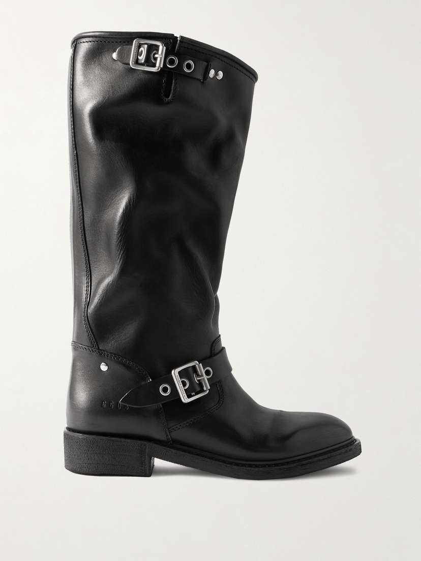 Golden Goose Buckled Leather Knee Boots