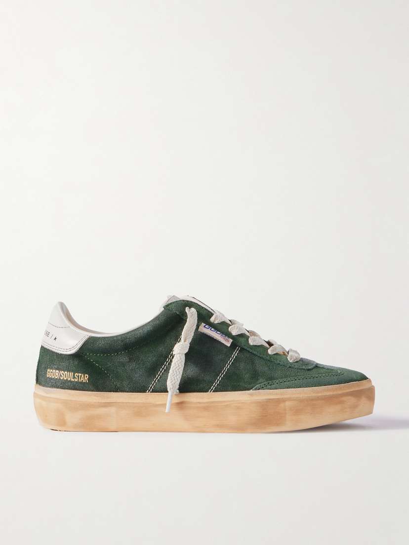 Golden Goose Soul-star Leather-trimmed Suede Sneakers