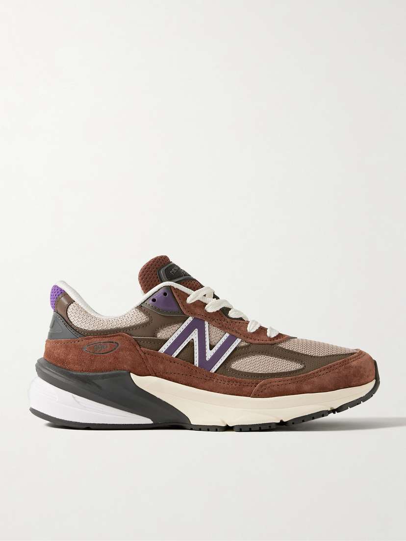 New Balance 990v6 Rubber And Leather-trimmed Suede And Mesh Sneakers