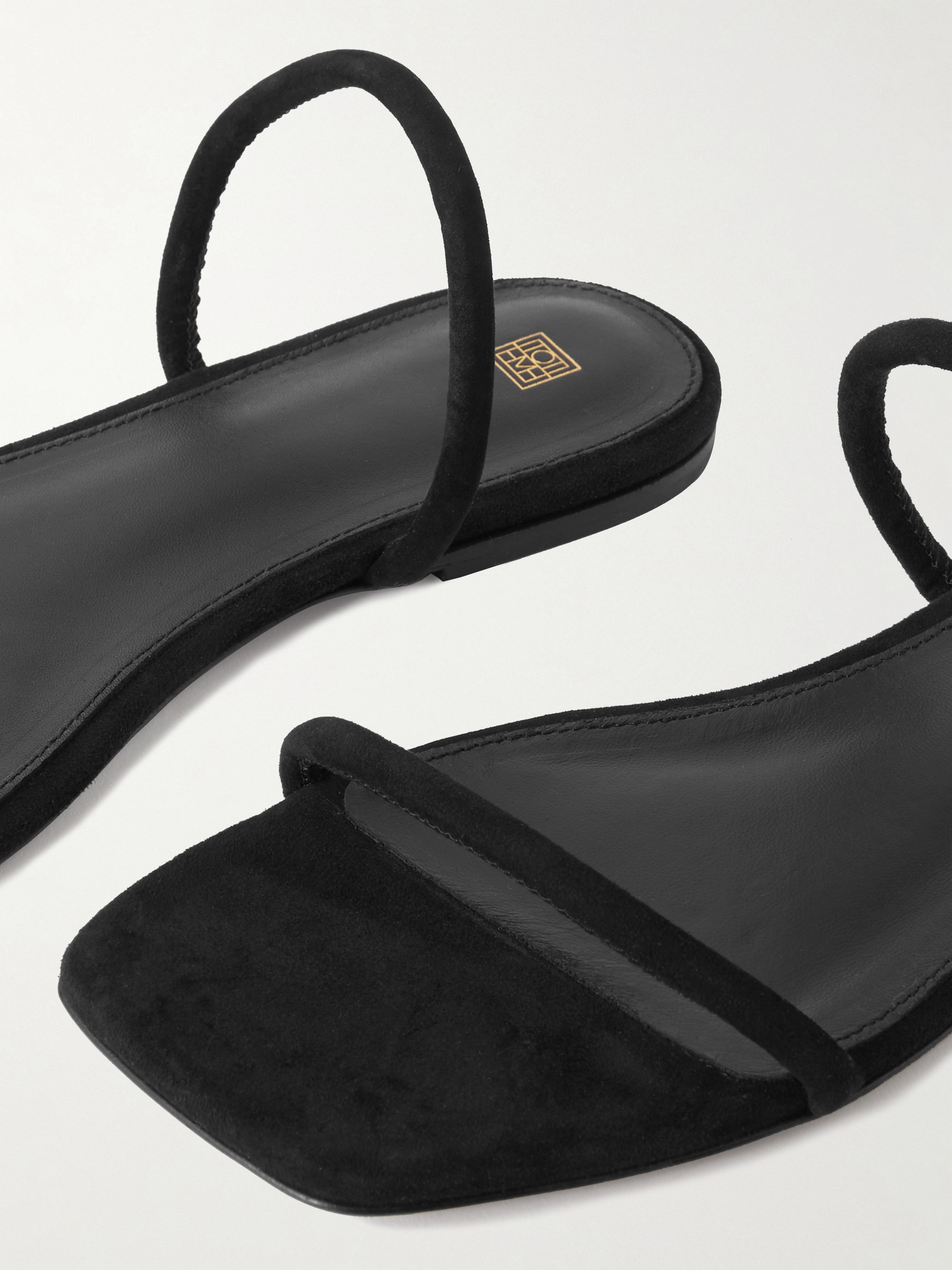 TOTEME The Minimalist suede slides thumbnail