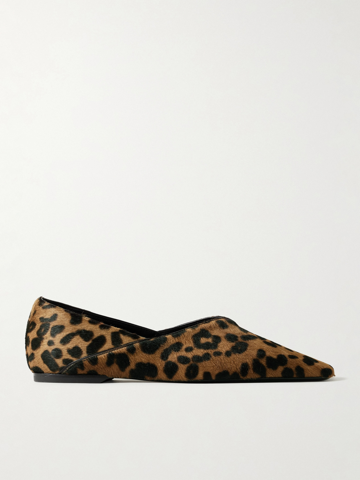 TOTEME - The Everyday Leopard-print Calf Hair Ballet Flats - Animal print