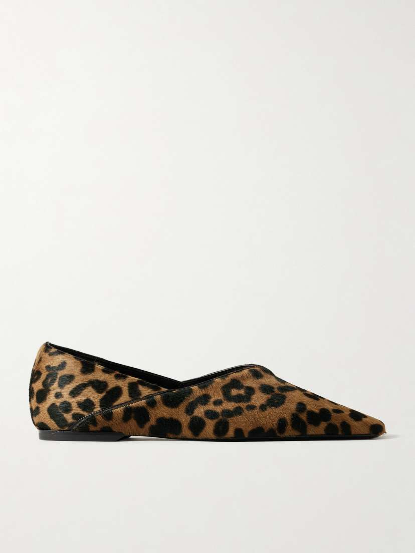 TOTEME The Everyday Leopard-print Calf Hair Ballet Flats