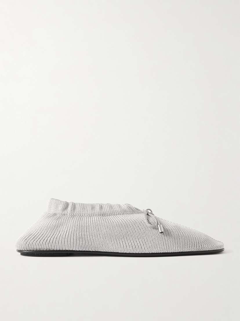 Toteme — Metallic knitted ballet flats