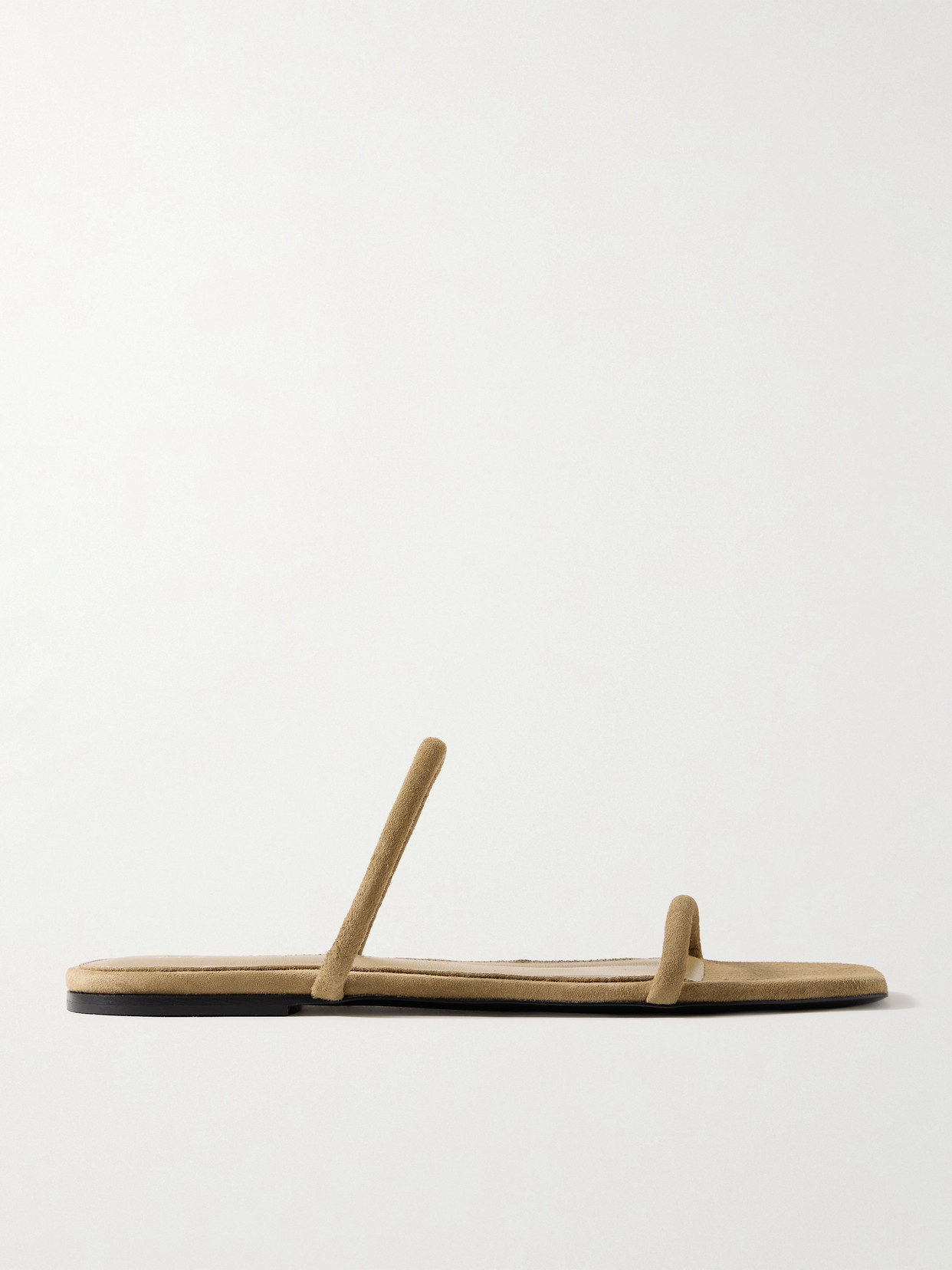 Totême The Minimalist Suede Sandals In Brown