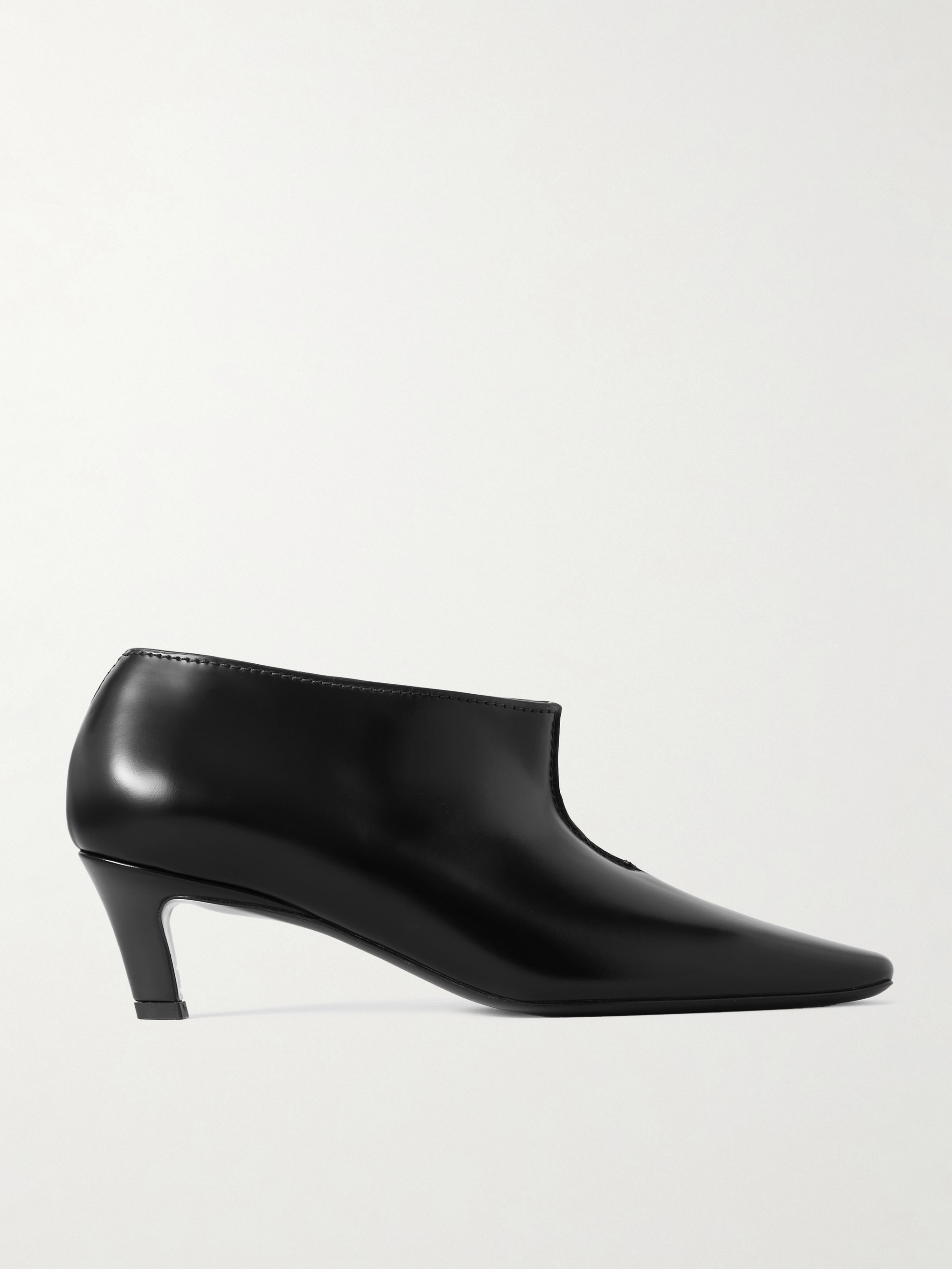 TOTEME - The Wide Shaft glossed-leather ankle boots | Plush