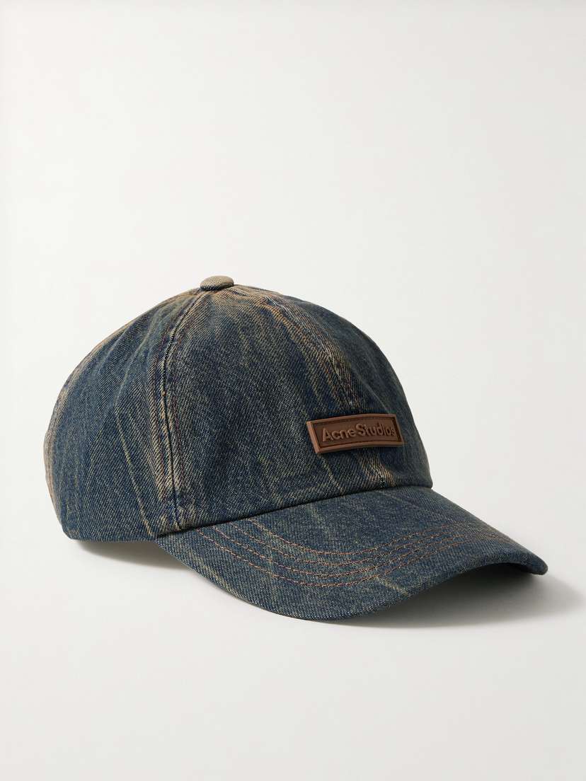 Acne Studios Appliquéd Denim Baseball Cap