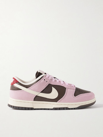 Nike Dunk Low leather and suede sneakers