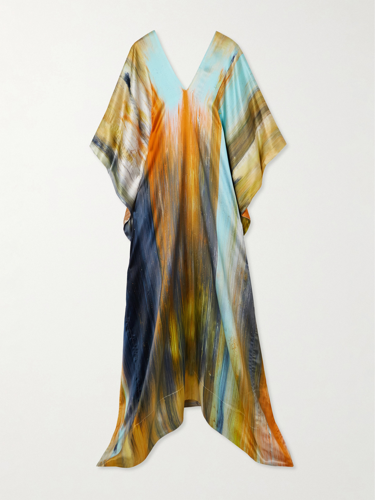 Oscar De La Renta Printed Caftan In Multi