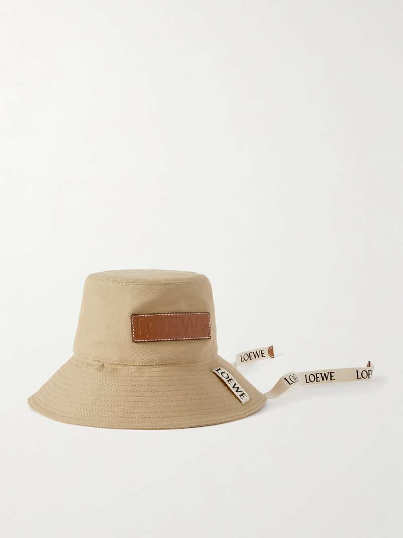 Loewe + Paula's Ibiza Appliquéd Cotton-canvas Bucket Hat