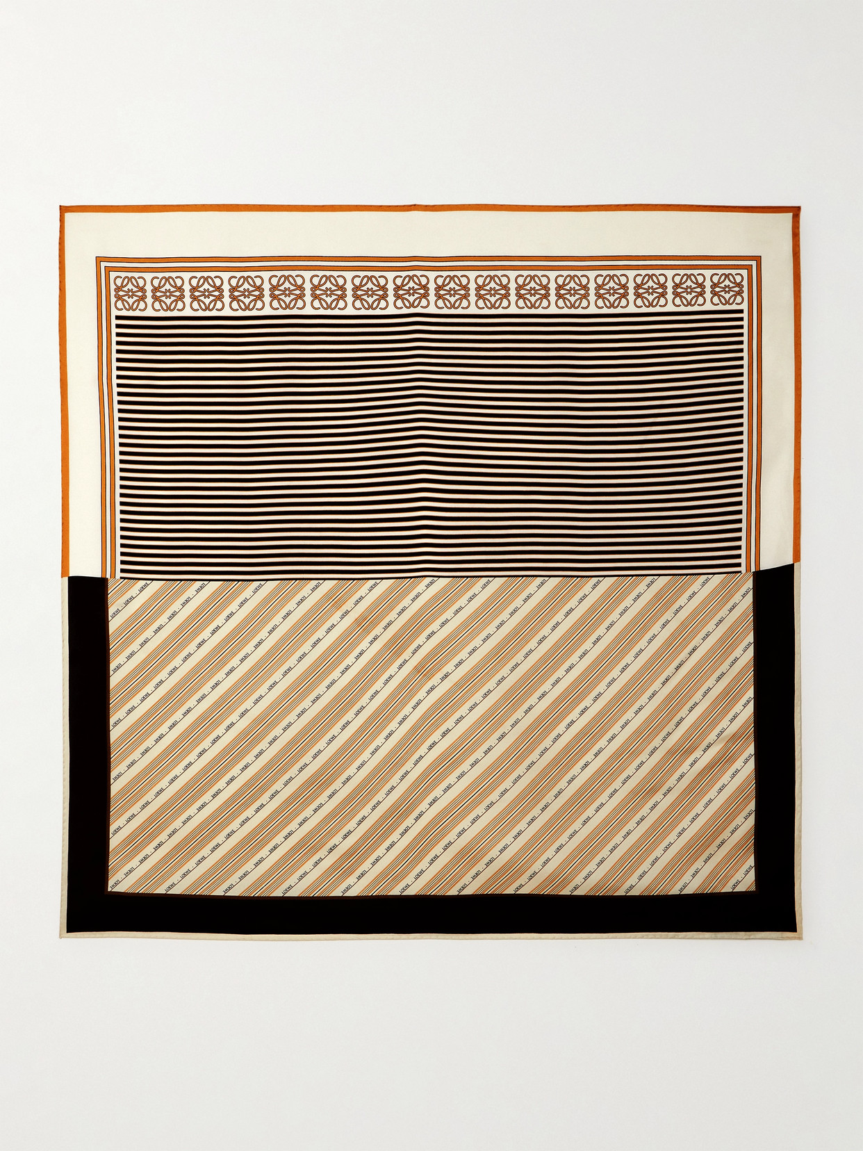 Loewe - + Paula's Ibiza Striped Silk Scarf - Cream