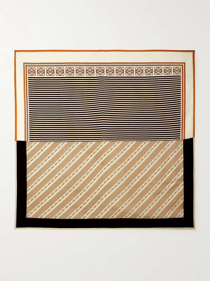Loewe + Paula's Ibiza Striped Silk Scarf