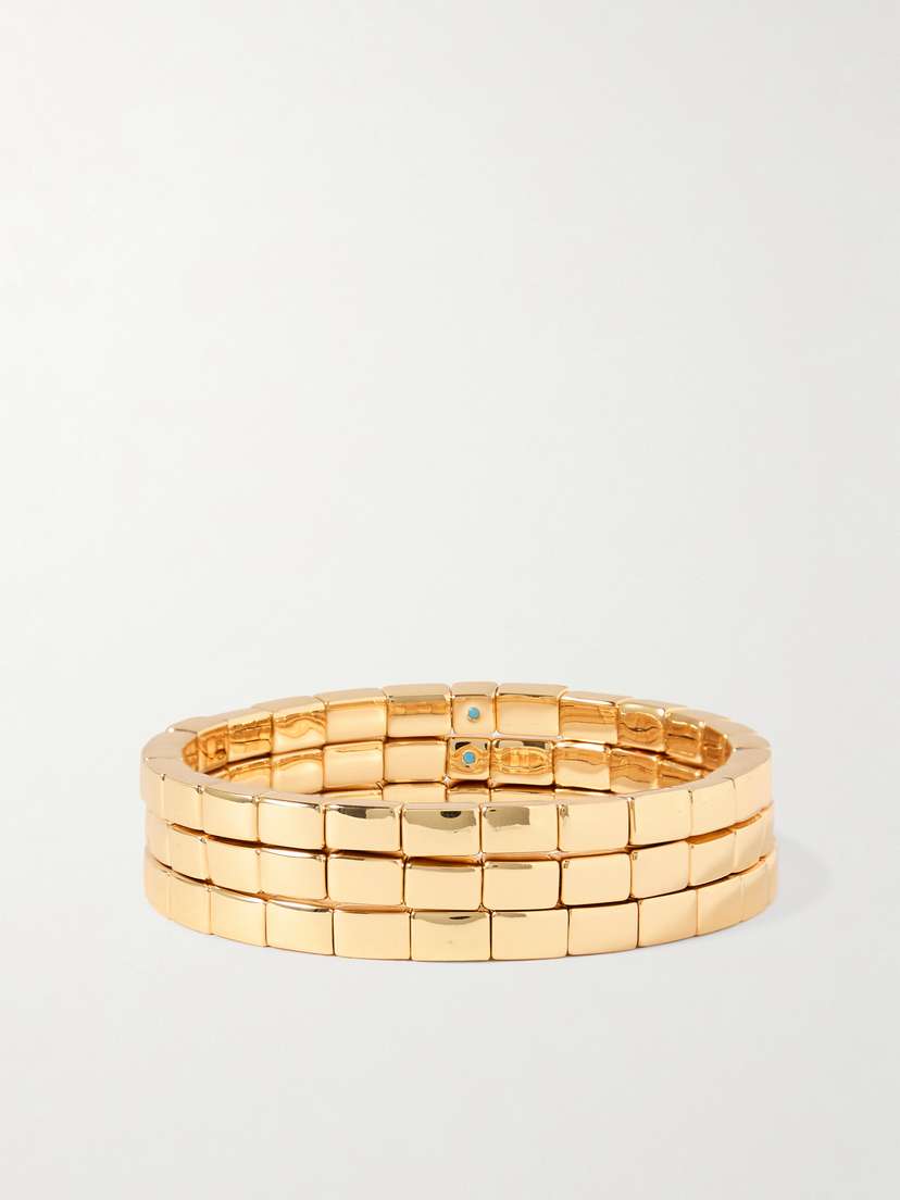Roxanne Assoulin Level Up Set Of Three Gold-tone Bracelets