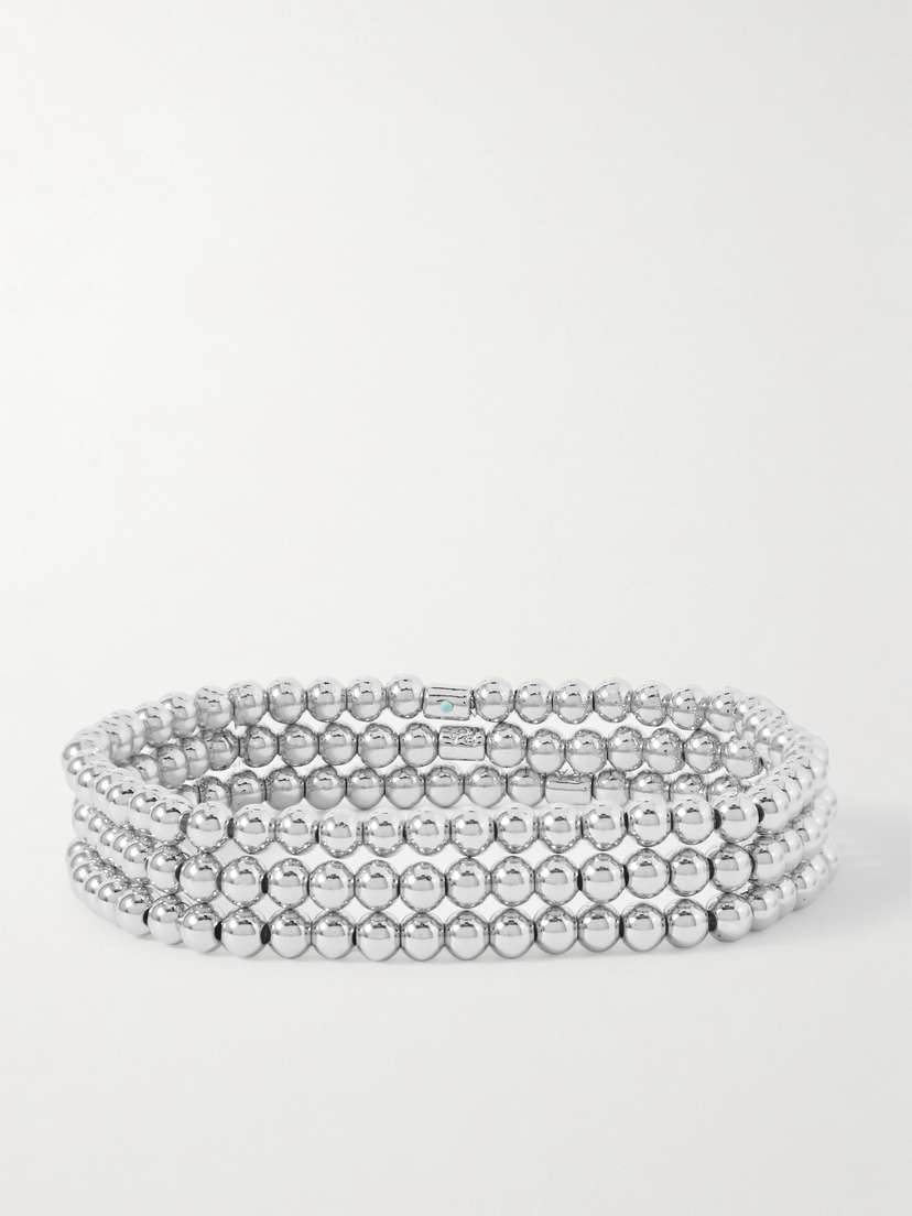 Roxanne Assoulin Baby Bubble Set Of Three Silver-tone Bracelets