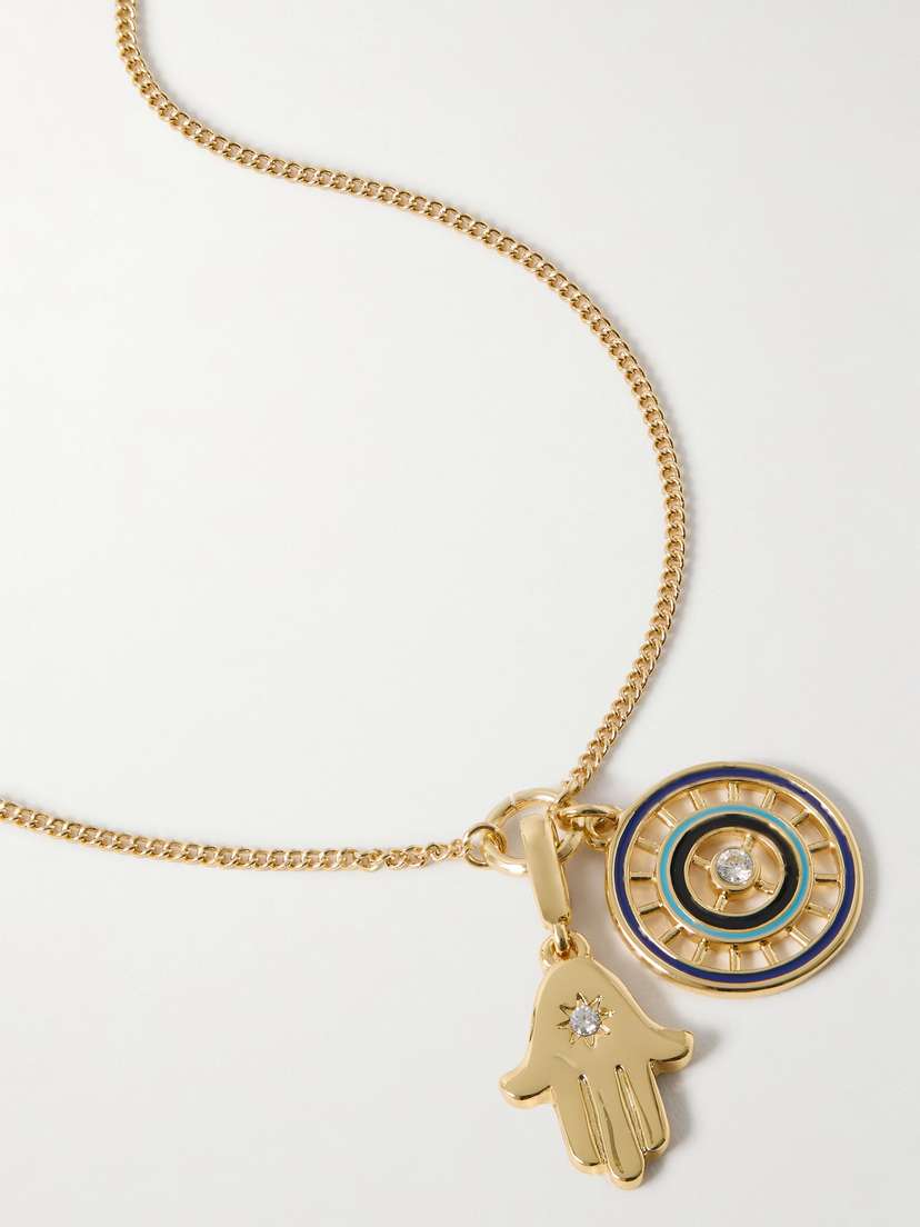 Roxanne Assoulin The Care & Protect -tone, Crystal And Enamel Necklace - One size