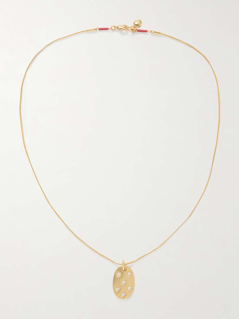 Roxanne Assoulin The Luminaries Gold-tone, Enamel And Crystal Necklace