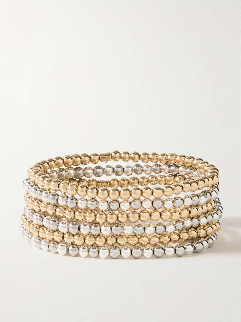 Roxanne Assoulin Mixed Metals Set Of Six Gold And Silver-tone Bracelets
