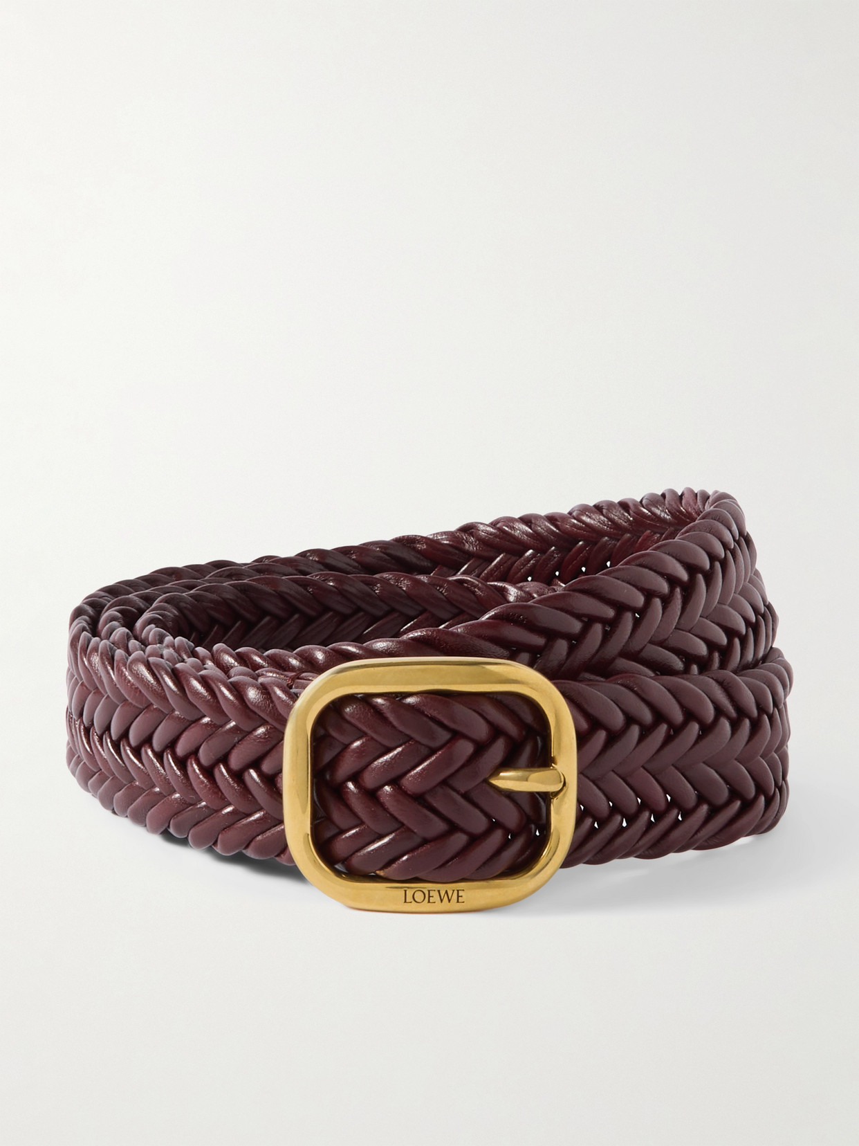 Loewe - Woven Leather Belt - Red